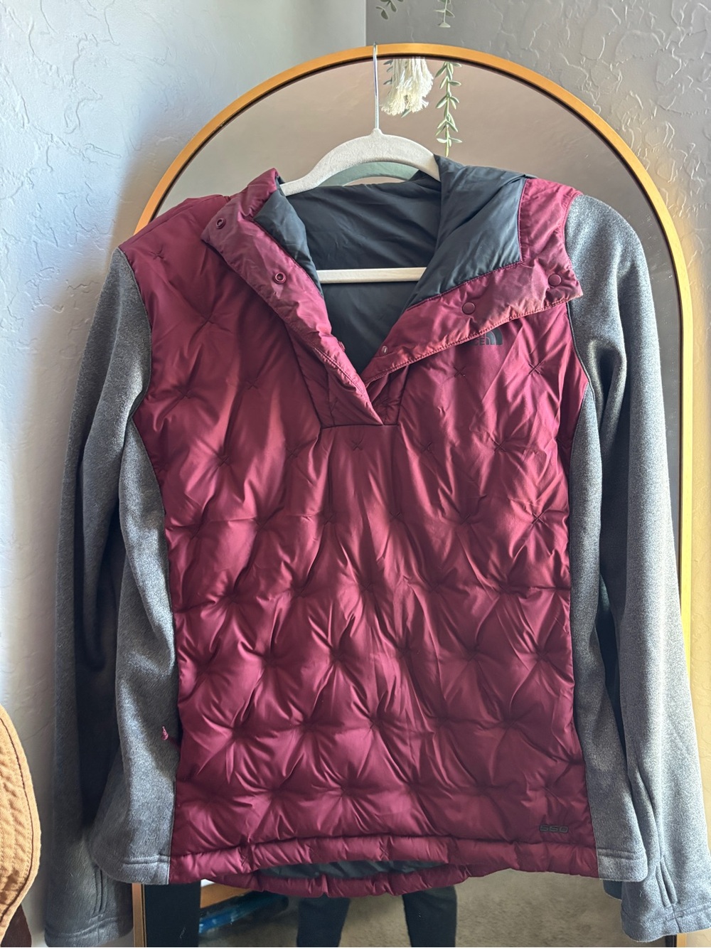 Quilted North Face pullover